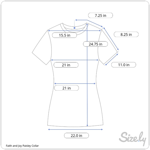 Faith and Joy embroidered collar top - Picture 8 of 8